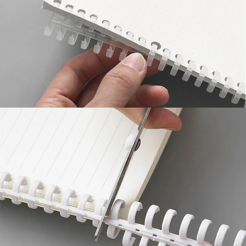 12mm 30 Hole Loose-leaf Plastic Binding Ring Spring Spiral Rings for Kid A4 A5 A6 Paper Notebook Stationery Office Supplie 10Pcs plastic binding rings loose leaf binding coil book binding supplies plastic binding coil