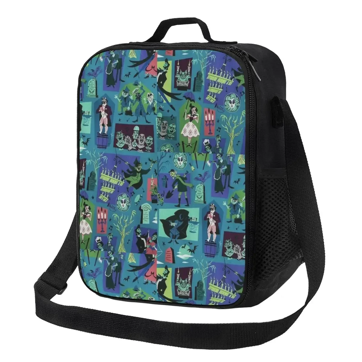 

Halloween Haunted Mansion Haunted House Madame Insulated Lunch Bag for Camping Travel Thermal Cooler Lunch Box Women Children