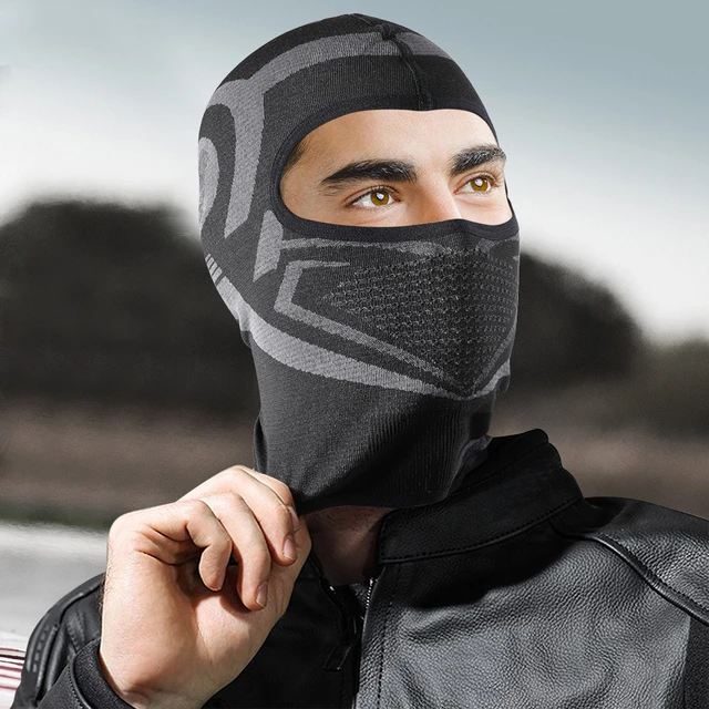 Cagoule polaire d'hiver noire, masque facial complet, cache-cou, couverture  thermique, cyclisme, doublure, Sport, Ski, Snowboard, écharpe, chapeau pour  hommes