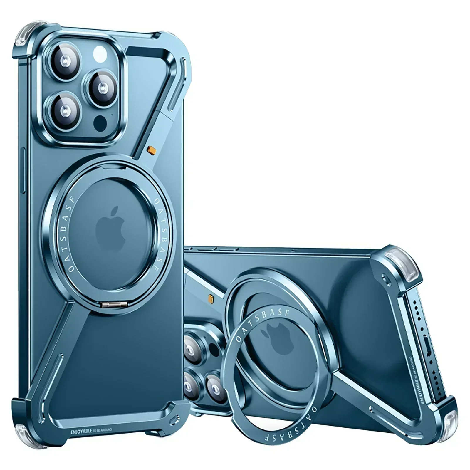 Eary Z Shape Frameless Phone Case for iPhone16 Pro Max 15 14