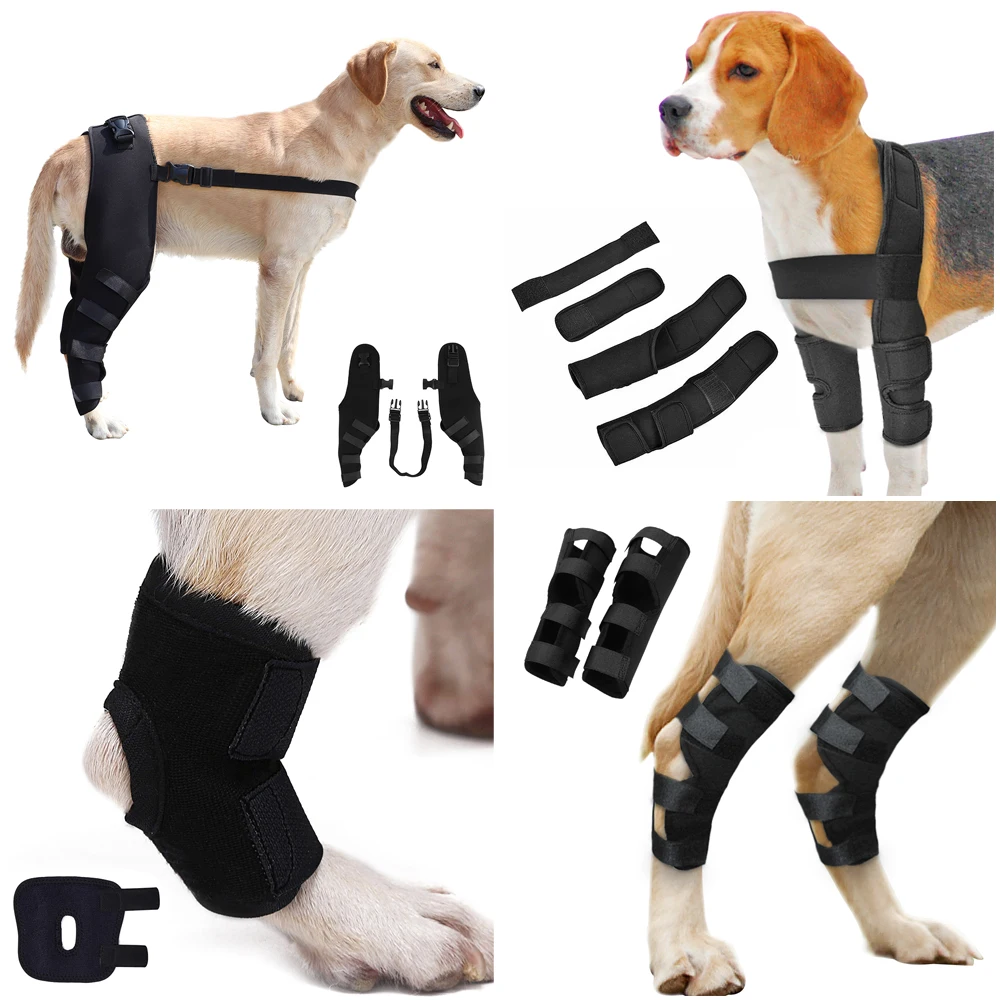 Pet Dog Bandages Dog Injurie Leg Knee Brace Strap Protection Adjustable