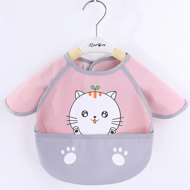 boots baby accessories	 Cute Cartoon Baby Bib Adjustable Animal Pattern Waterproof Saliva Dripping Bibs Long Sleeve Apron Saliva Towel Drooling Scarf Baby Accessories