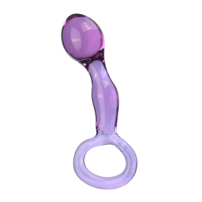 Plug anal en verre avec perles anales pour massage prostate_voghion.com