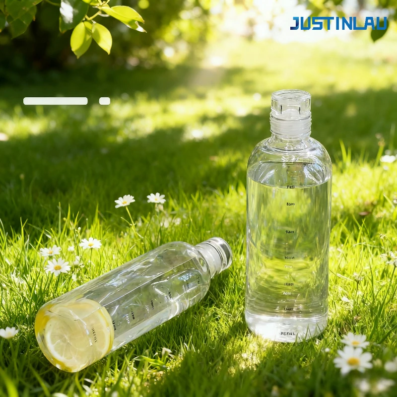 300-1000ml transparent glass bottle borosilicate glass Portable office water cup Drinking time scale prompt Travel essentials