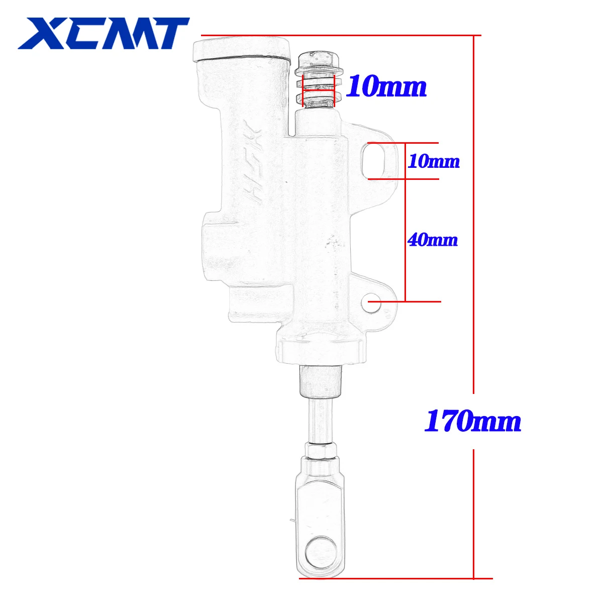 Motorcycle Rear Hydraulic Brake Master Cylinder Pump for 50cc 70cc 110cc 125cc 150cc 250cc Kayo T4 T6 BSE ATV Pit Pro Dirt Bike