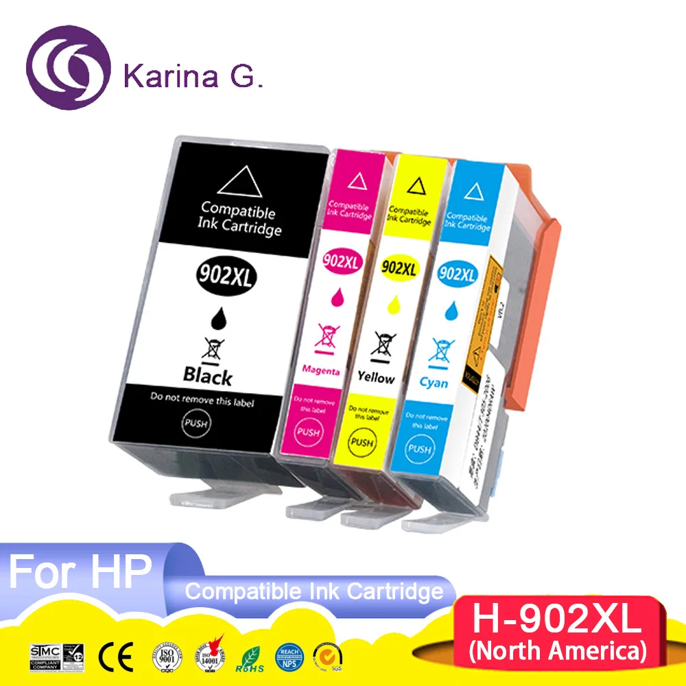 902 902XL 906 906XL Premium Color Compatible Printer Inkjet Ink Cartridge for O