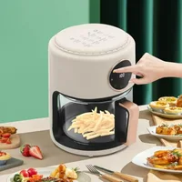 Transparent Glass Fry Bowl Air Fryer with 8 Preset Modes 31.5 Inch Power Cord Touchscreen Digital Display and Good Heat Dissipa 3