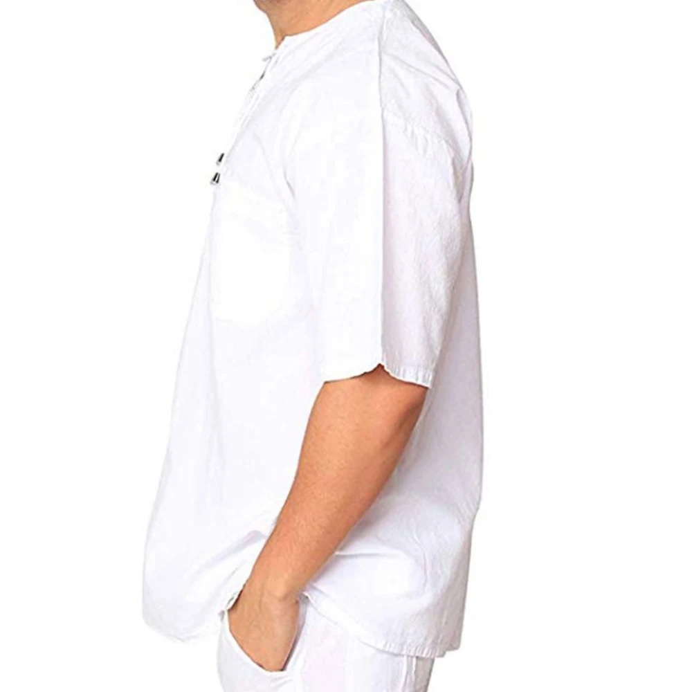 

Clothes Men\\'s T-Shirt Short Sleeve Soft Solid Color Summer Tee Tops Beach Tights Blouse Tunic V Neck Breathable