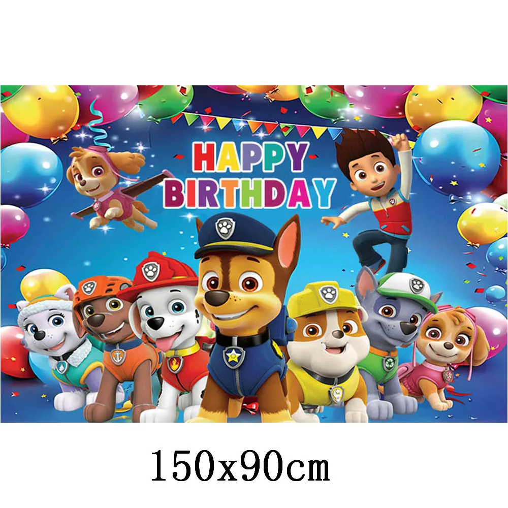 1 juego de globos de aluminio para decoración de cumpleaños de la Patrulla Canina de dibujos animados de Ryder, suministros para fiestas de perros, Chase, Skye y Marshall, juguetes para niños