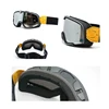 Lunette de moto rétro coupe-vent pour hommes, lunettes de soleil de scooter