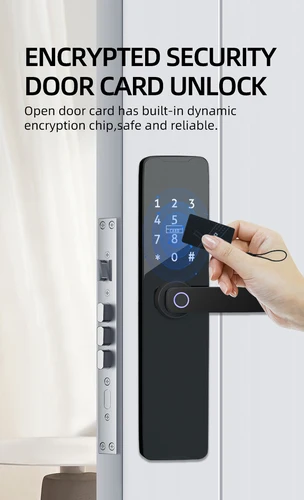 PHIPULO 투야 와이파이 스마트 문짝 잠금 장치, 스마트 카드, 비밀번호, 키, USB 비상 충전, 스마트 홈용 디지털 전자 잠금 장치 2
