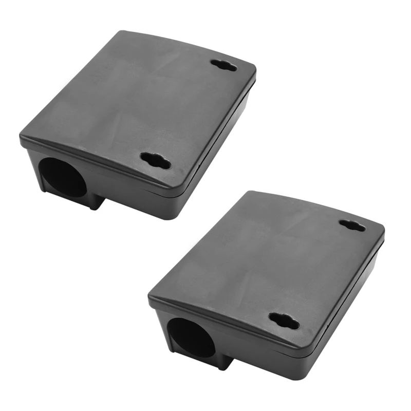 

2X Professional Rodent Bait Block Station Box Case Trap & Key For Rat Mouse Mice