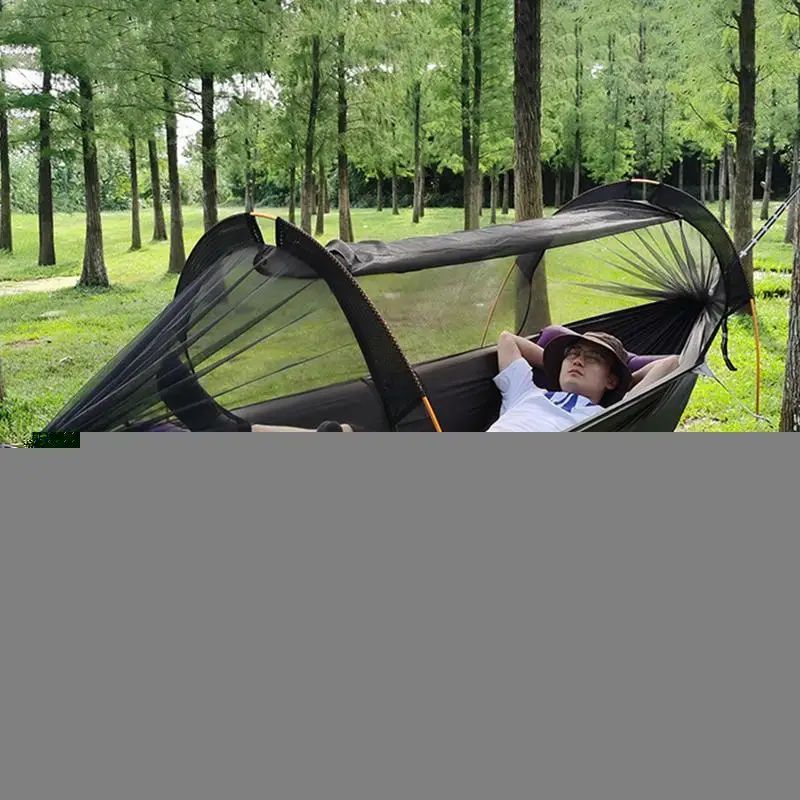

Portable 2 Person Backyard Hammock With Mosquito net Hammock Tent Waterproof rain-proof Hammock camping tree tent hanging swing