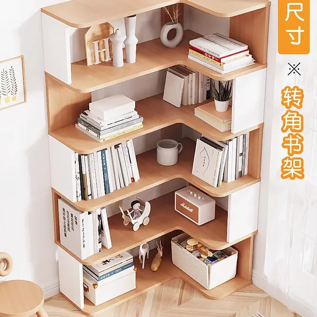 공간 절약형 모던 북유럽 코너 탄창 선반은 가정, 사무실, 서재에 이상적입니다.