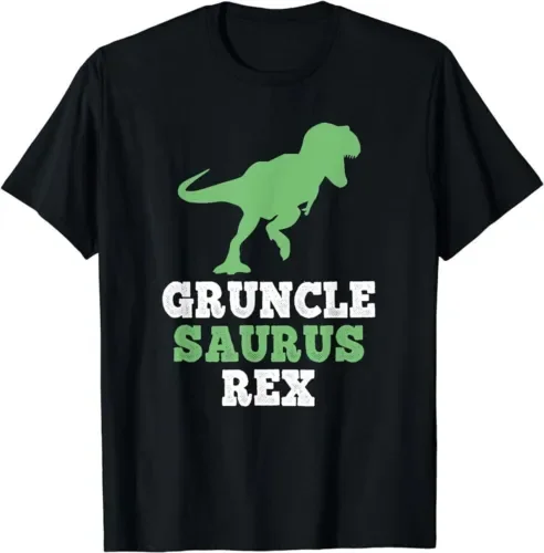 Gruncle Saurus Rex Dino Dinosaur Grunclesaurus Divertente Maglietta Maniche Lunghe O Corte