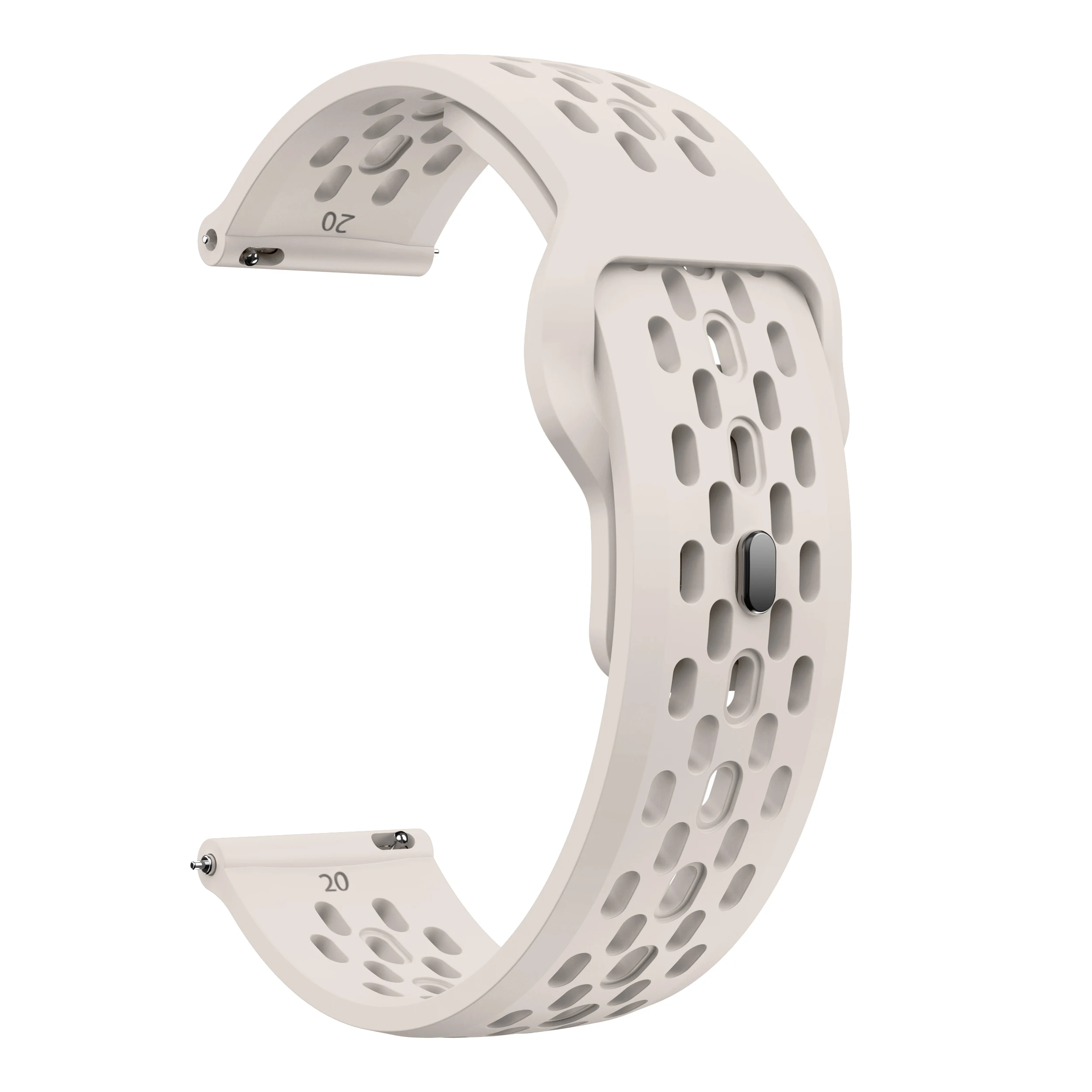 Silicone Breathe Band Strap, 18-22mm Adjustable Bracelet