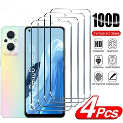 Premium Tempered Glass Screen Protector Set - Pack of 4 for 4 Pieces (For Reno 7 4G)