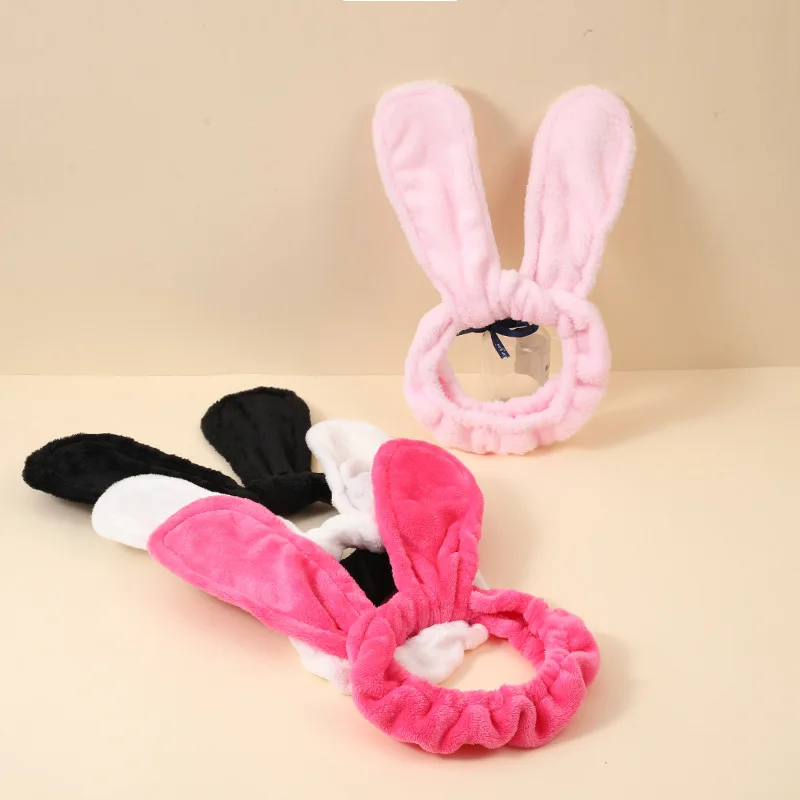 토끼 귀 모양의 수면용 곱슬머리 밴드 플란넬 미니멀리스트 고급 무열 롱 숏 헤어 헤어 손상 없이 컬링 도구