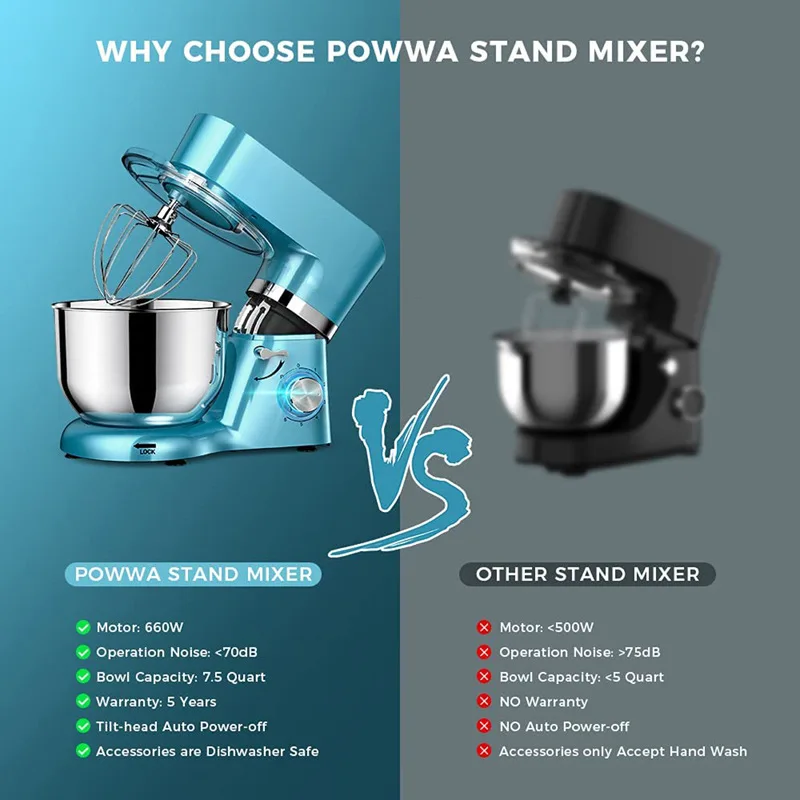 6.2L cook machine dough mixer household five liters egg beater food processor 2