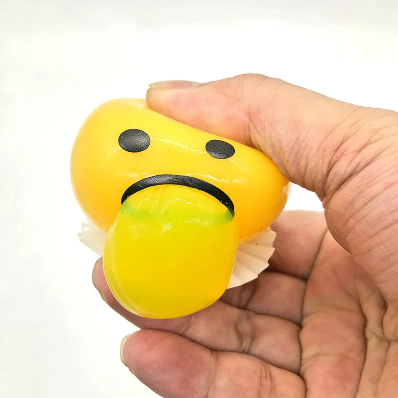 Squishy Puking Egg Yolk Stress Ball With Yellow Goop Relieve Stress Toy  Funny Squeeze Tricky AntiStress Disgusting Egg Toys 1pcs - AliExpress