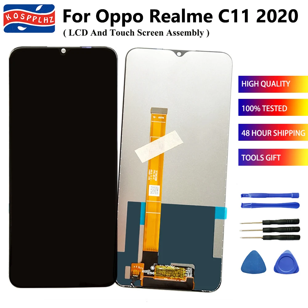 

KOSPPLHZ For Realme C11 RMX2185 LCD Display Touch Screen Assembly Replacement For OPPO Realme C11 2020 LCD Screen + Glue