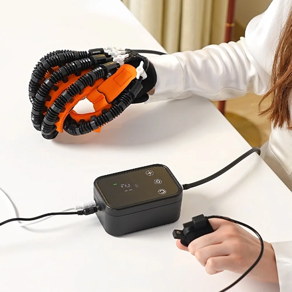 Hand Rehabilitation Robot Hand Massager Massage Gloves Braces Supports Bone Care Training Stroke Hemiplegia Finger Trainer