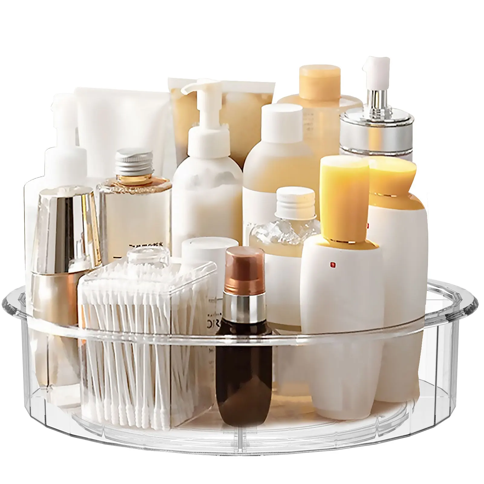 Lazy Susan Organizer with Removal Dividers Clear Lazy Susan Turntable