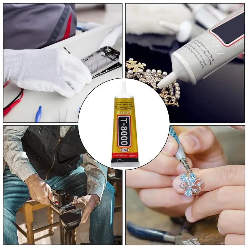T-8000 Transparent Glue Mobile Phone Repair tools Adhesive Epoxy Plastic Rubber Cell Phone Screen Super Glue Never Clog Nozzle