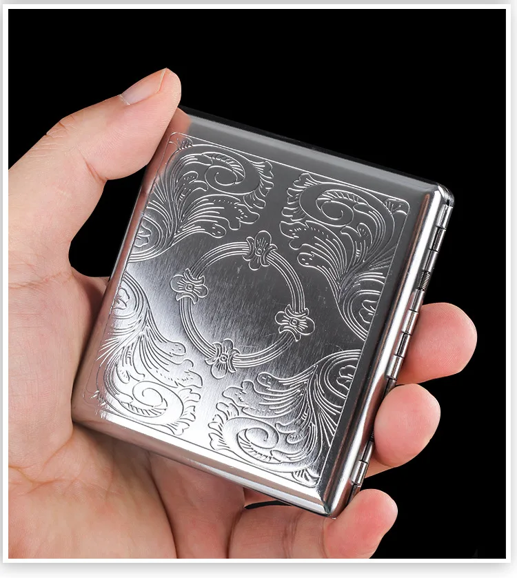 20 Capacity Tangleweed Floral Metal Cigarette Case - AliExpress 15