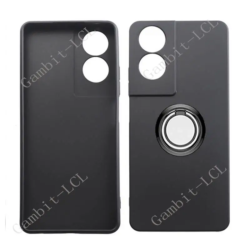 Shockproof Soft Silicone TPU Phone Case with Back Ring Holder Bracket