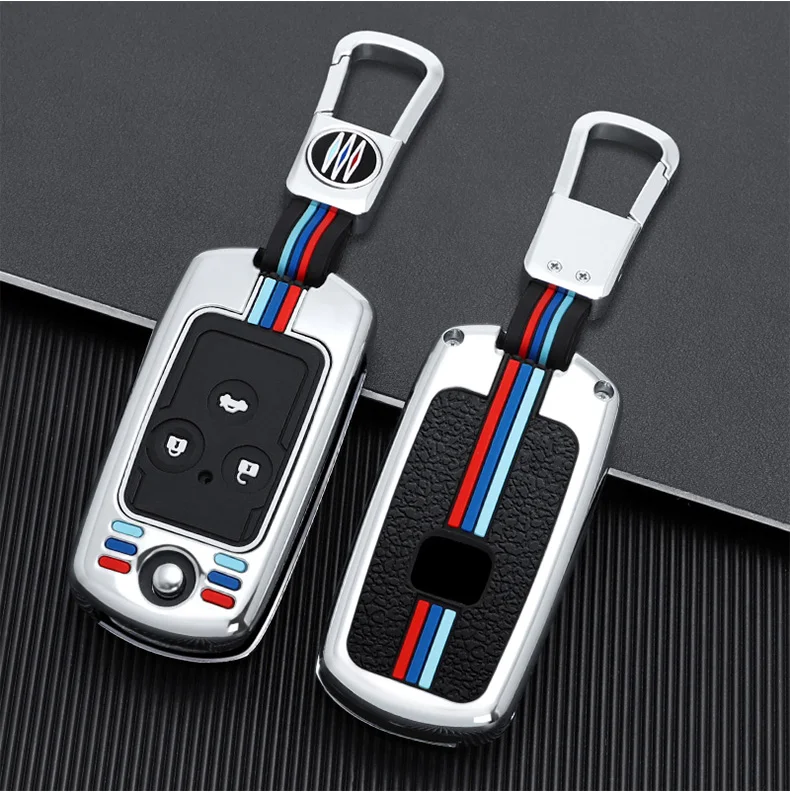 Pelle della copertura del protettore di telecomando di vibrazione della cassa chiave dell'automobile della lega per Honda Accord CR-V CRV Civic Jazz CR-Z 2011 2012 - S8c5926de65d5421089de346c7dc6b2f37