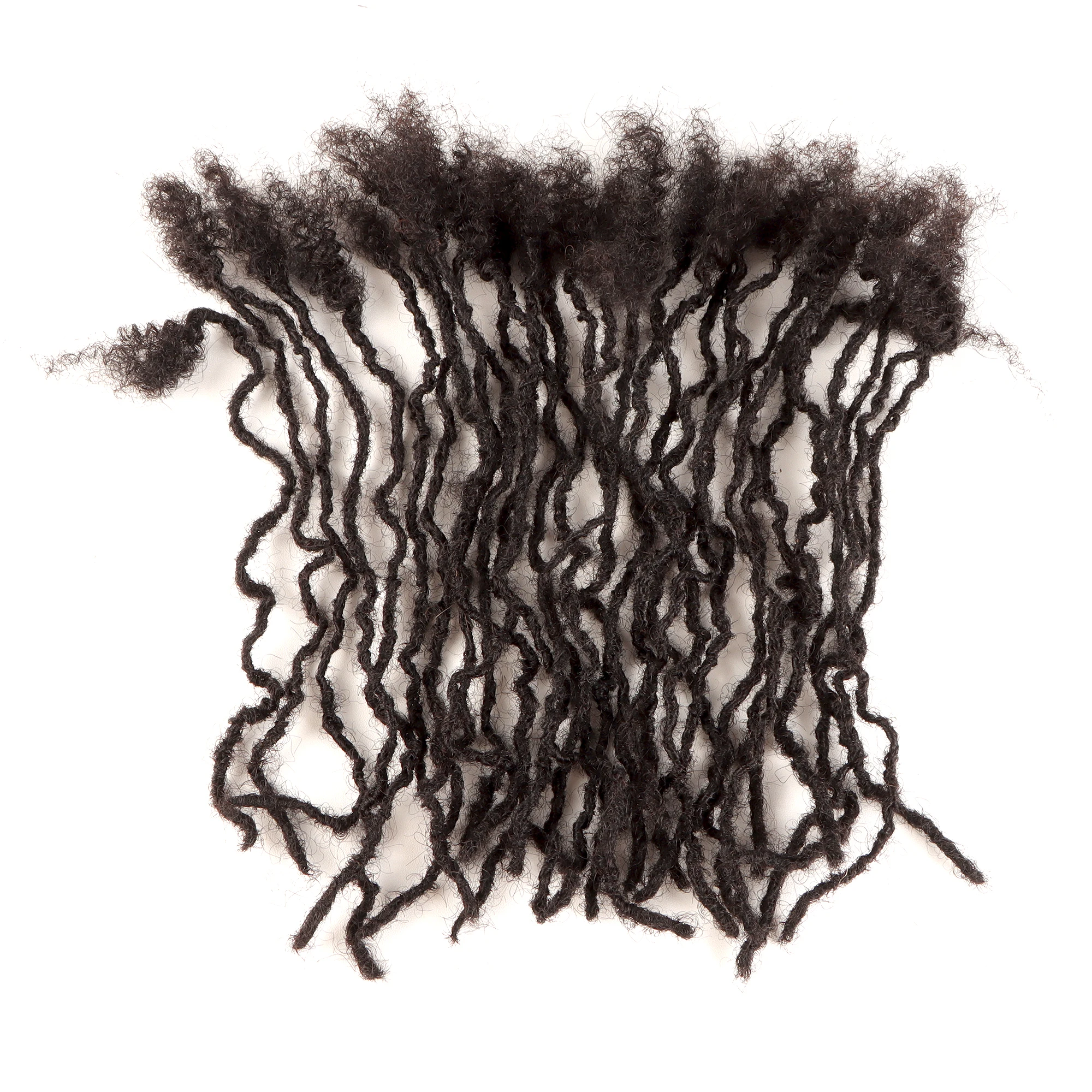 AHVAST 100% Human Hair interLocs Microlocs Dreadlocks Extensions 0.2cm-0.3cm thickness
