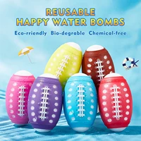 Reusable Olive Water ball Toys for Summer Games Children's Adults Outdoor Activities automatically soaking up Bomb water Toy Gif 2