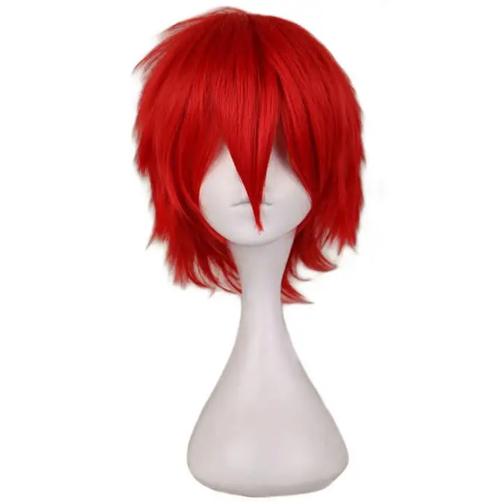 

Red Short Wig Cosplay Kuroko no Basuke RAKUZAN Akashi Seijuro Costume Kuroko's Basketball Heat Resistant Hair Men Wigs