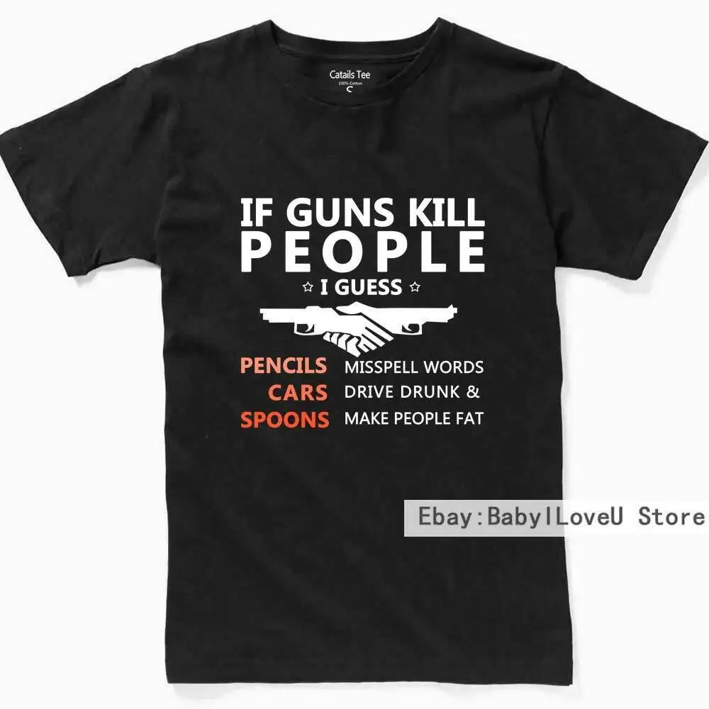 

Футболка If Guns Kill People, забавная Мужская футболка 2А с надписью «If Guns Kill People»