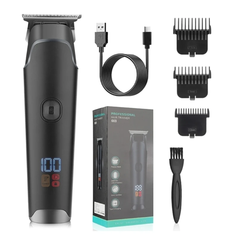 

Electric Hair Trimmer Men USB Hair Barber Shaver Trimmer with LCD