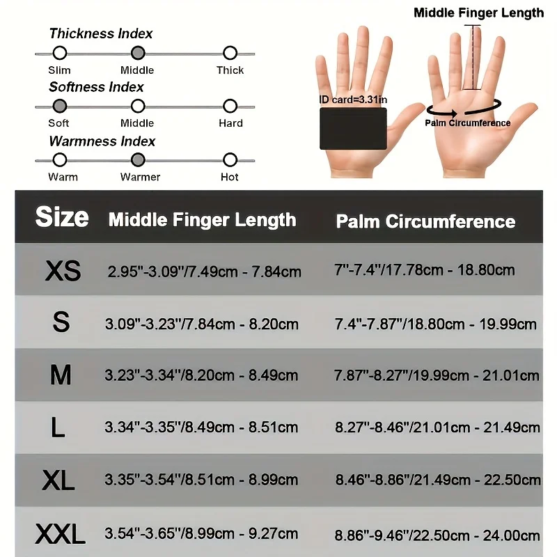 RIGWARL Winter Cycling Gloves Men Gloves Touch Screen Windproof Sports Gloves Pull-On Closure Soft Shell Ski Cycling Gloves 6