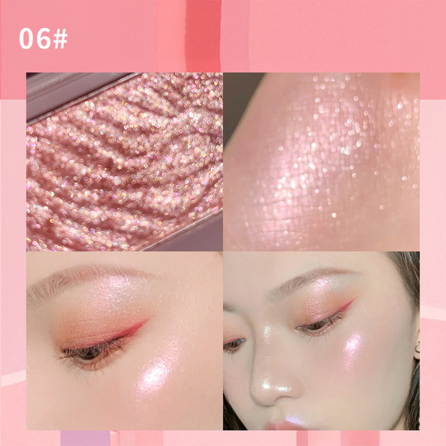 Highlighter Monochrome Eye Shadow Palette Face Body Makeup Waterproof Highlight Make up Contour Face High Gloss Powder