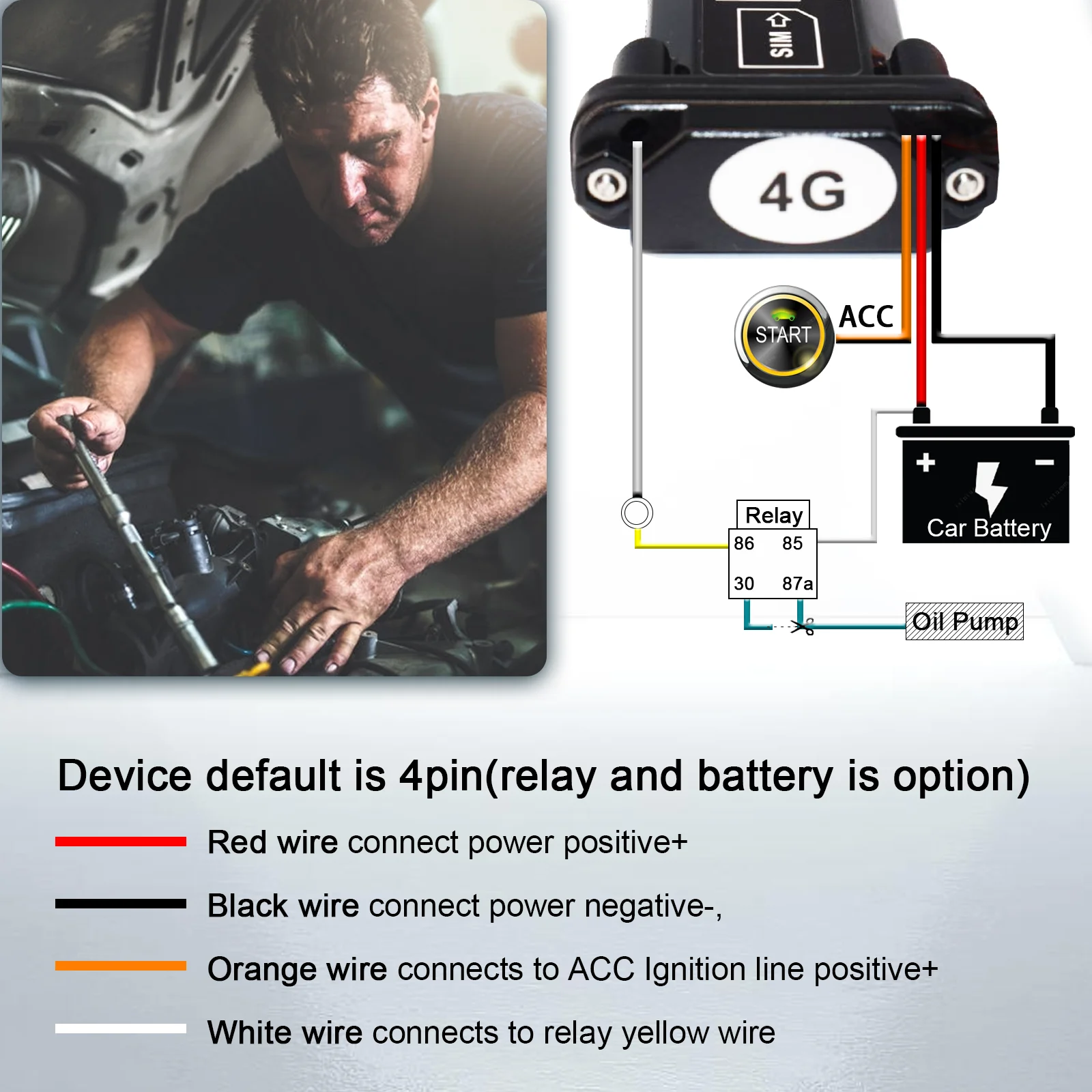4G car gps tracker device Waterproof with Battery shut down engine works in world Australia USA New Zealand Brazil Mexic