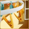 6/12 Clips Folding Clothes Dryer Hanger Windproof Socks Underwear Drying Rack Household Children Adults Storage Laundry Rack 5