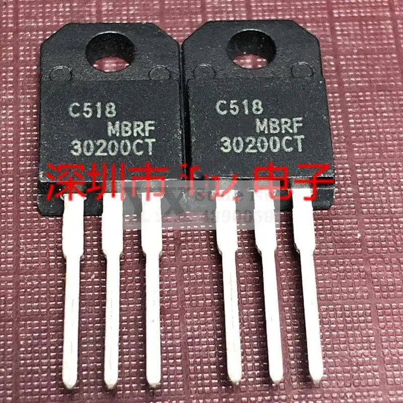 5 Pces-20 Pces Mbrf30200Ct To220F F30200Ct Em Linha 30A 200V To-220F Schottky Diodo Retificador Marca