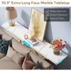 70.9 inch Extra Long Console Table,Modern Gold Sofa Table Behind Couch with Storage,4 Tier Entryway Accent Table for Living Room 6