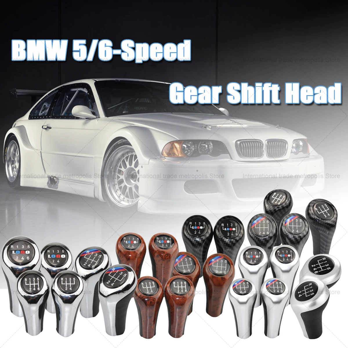 

Ручка рычага переключения передач для BMW E46 E90 E92 E39 X1 M