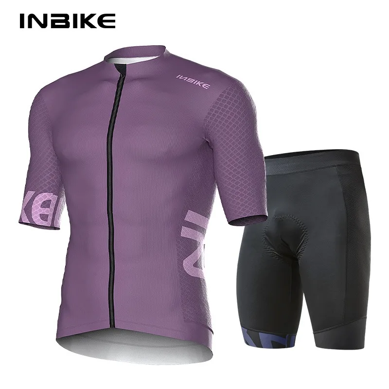 Cycling Jersey Set Bicycle Short-Sleeved Shorts Suits for Men Quick-Drying Road Biking MTB Cycling Clothing with Pockets INBIKE