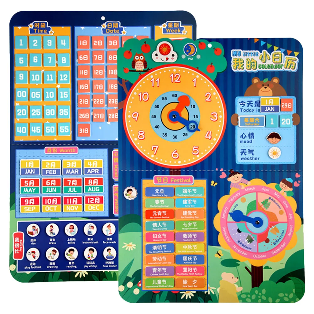 

Of Educational Calendar Weather Chart Toddlers Preschool Learning Toys Calendar Weather Sticking Wall Chart Awareness Card