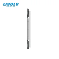 LIVOLO Big Hole สําหรับซ็อกเก็ตคู่โมดูลสวิทช์,แก้วคริสตัลเพิร์ล, แผงเดี่ยวพร้อมรู 142 มม.* 80 มม. 3