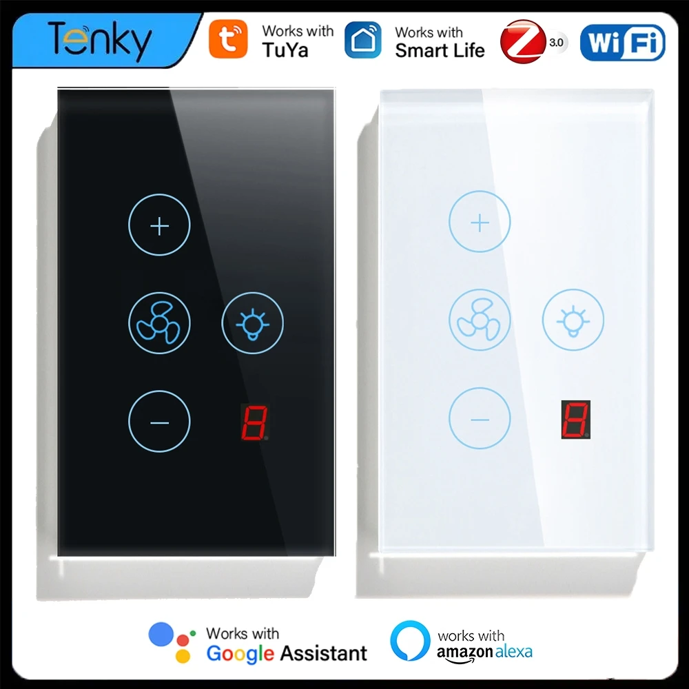 

Умный Wi-Fi/Zigbee вентилятор с 5 скоростями, сенсорным экраном и таймером