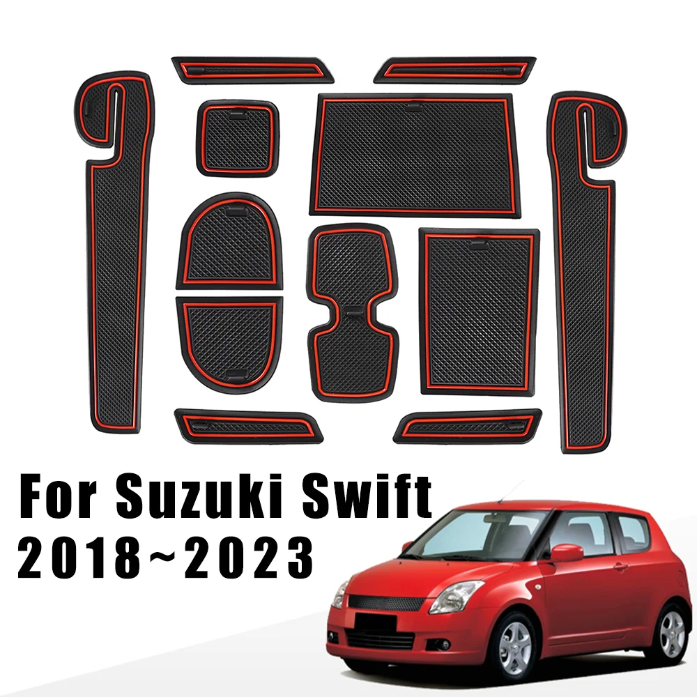 Gate Groove Pad Per Suzuki Swift 2018 2019 2020 Accessori Car Door Slot Mats Console Cup Holder Coaster Per Auto Antiscivolo