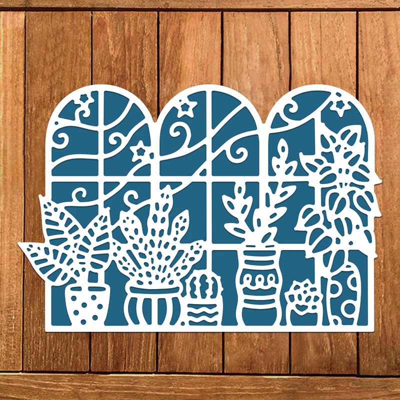 

Star Windows Plants Metal Cutting Dies Scrapbooking Card Album Making DIY Crafts Stencil New Die Cuts 2021
