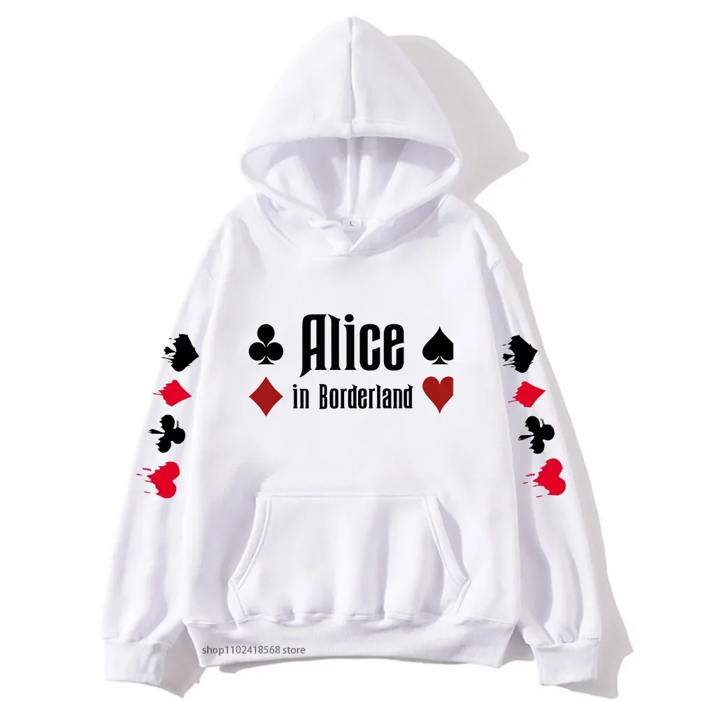 

Hot Anime Alice In Borderland Hoodie Cartoon Couple Men Sweatshirt Hip-hop Sudaderas Fashion Tops Aesthetic Manga Winter Clothes